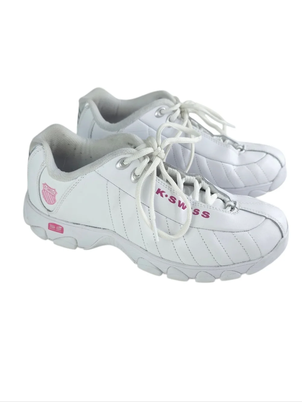 K-Swiss ST329 CMF White And Pink Tennis Shoe Size 9 wide - Picture 7 of 8